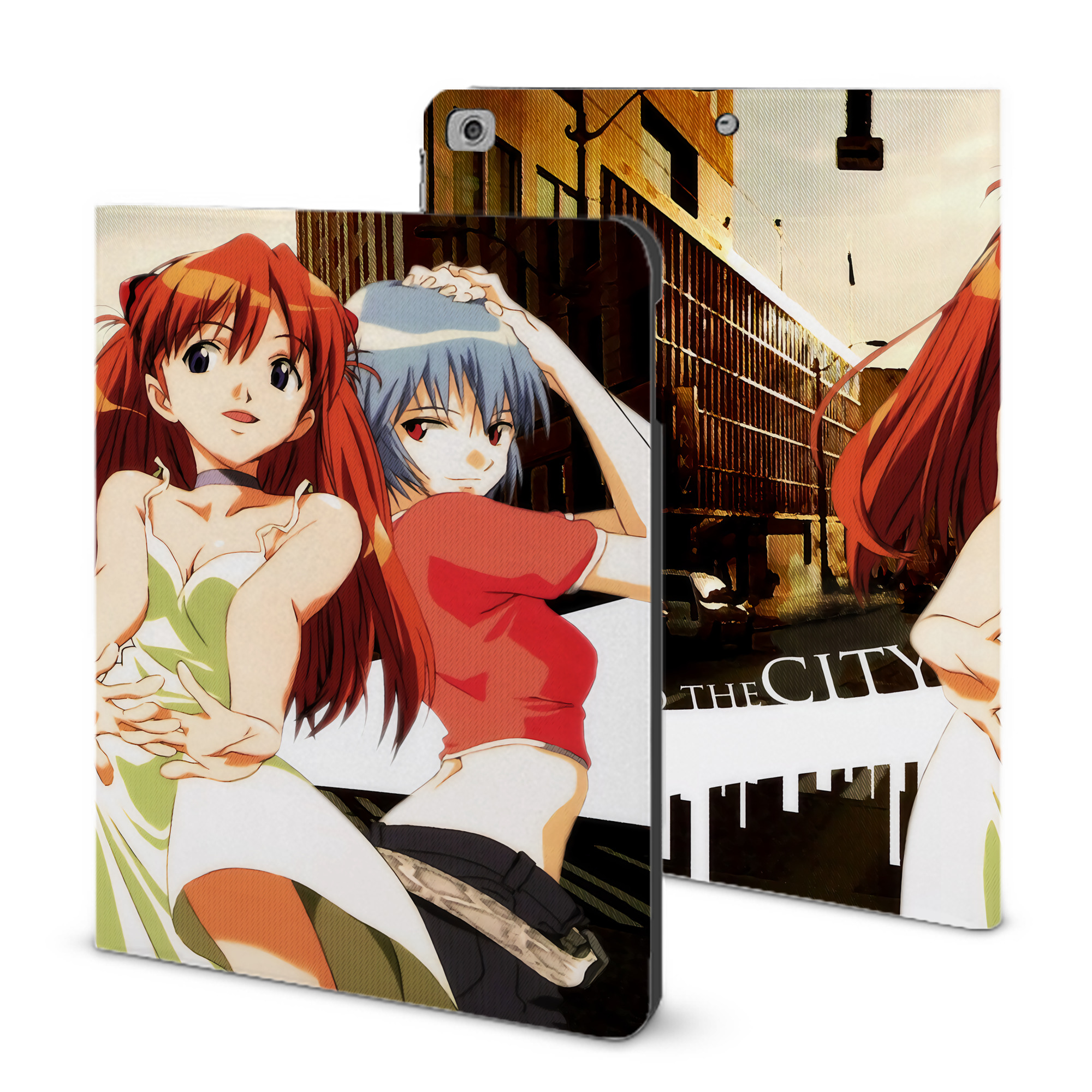 （画像用） EVA 新世紀エヴァンゲリオン IPad ケース ブック型 PUレザー TPU 耐衝撃 軽量 薄型 ペン収納なし 全面保護 IPad 各モデル対応